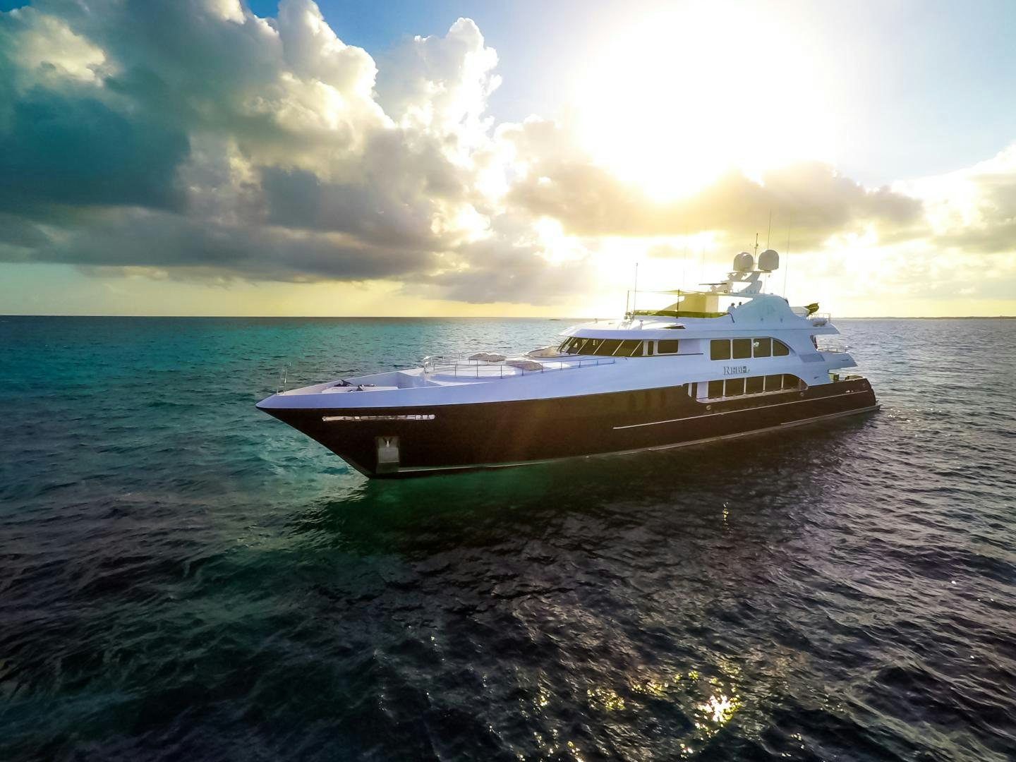a boat on the water aboard REBEL Yacht for Sale