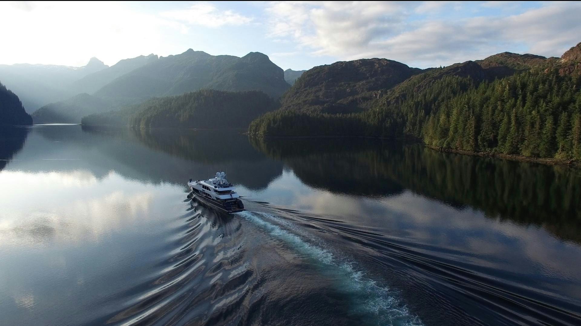 a boat on a river aboard REBEL Yacht for Sale