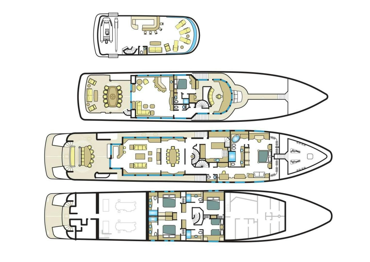 diagram, engineering drawing aboard REBEL Yacht for Sale
