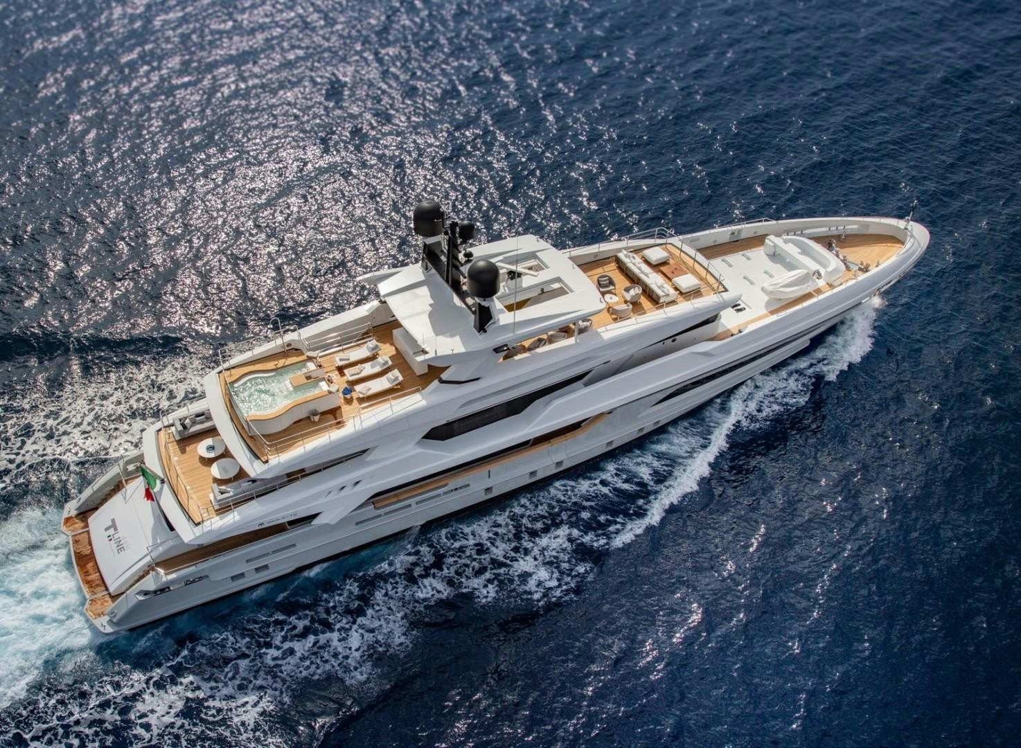a boat on the water aboard BAGLIETTO 48M Yacht for Sale
