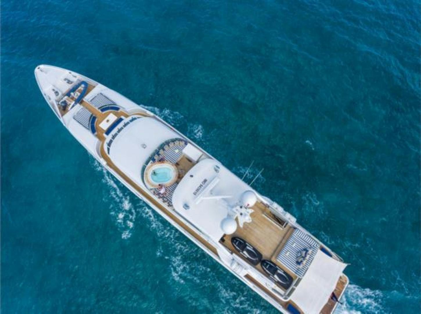 a space ship in the water aboard LADY JOY Yacht for Sale