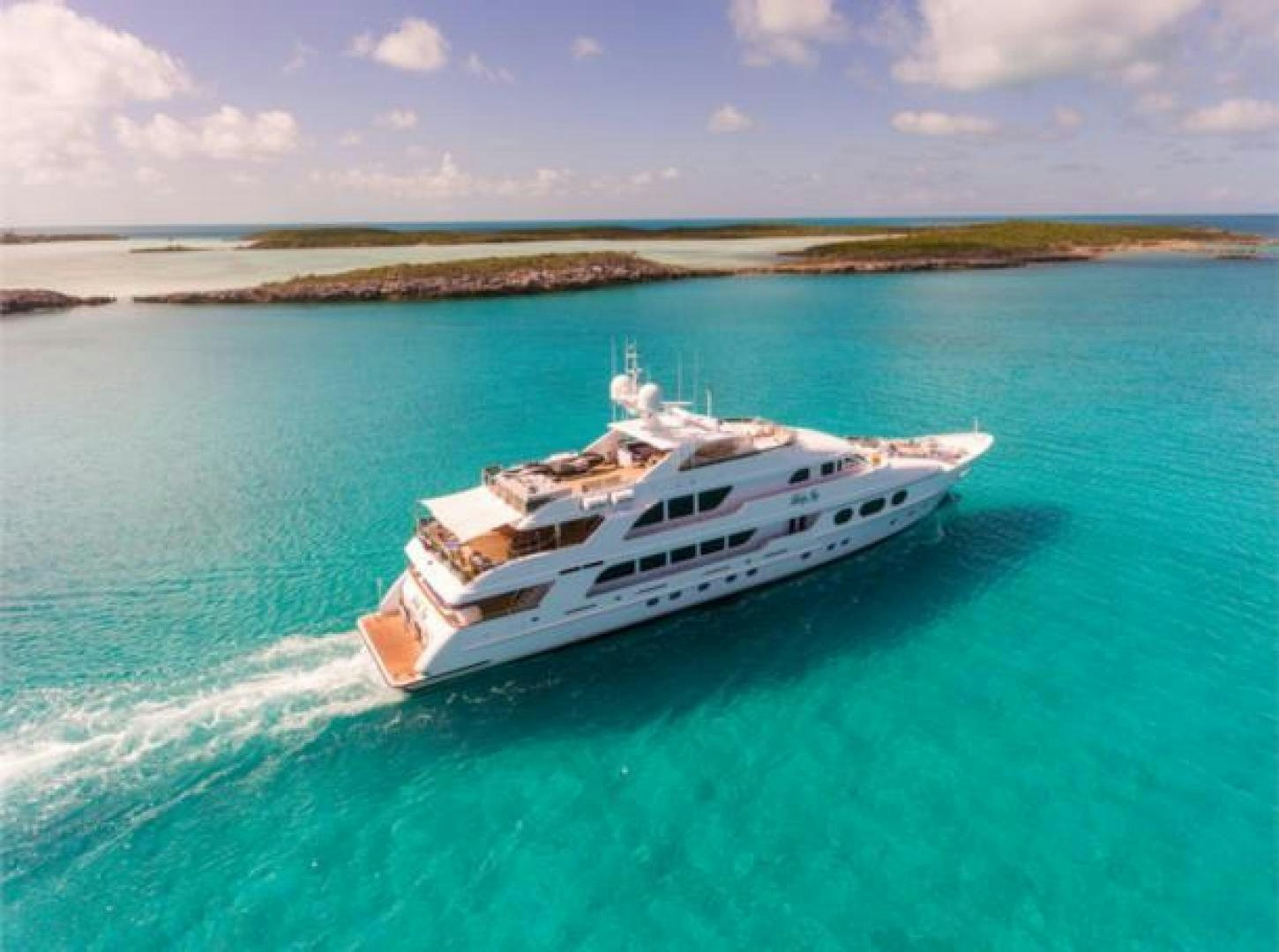 a boat on the water aboard LADY JOY Yacht for Sale