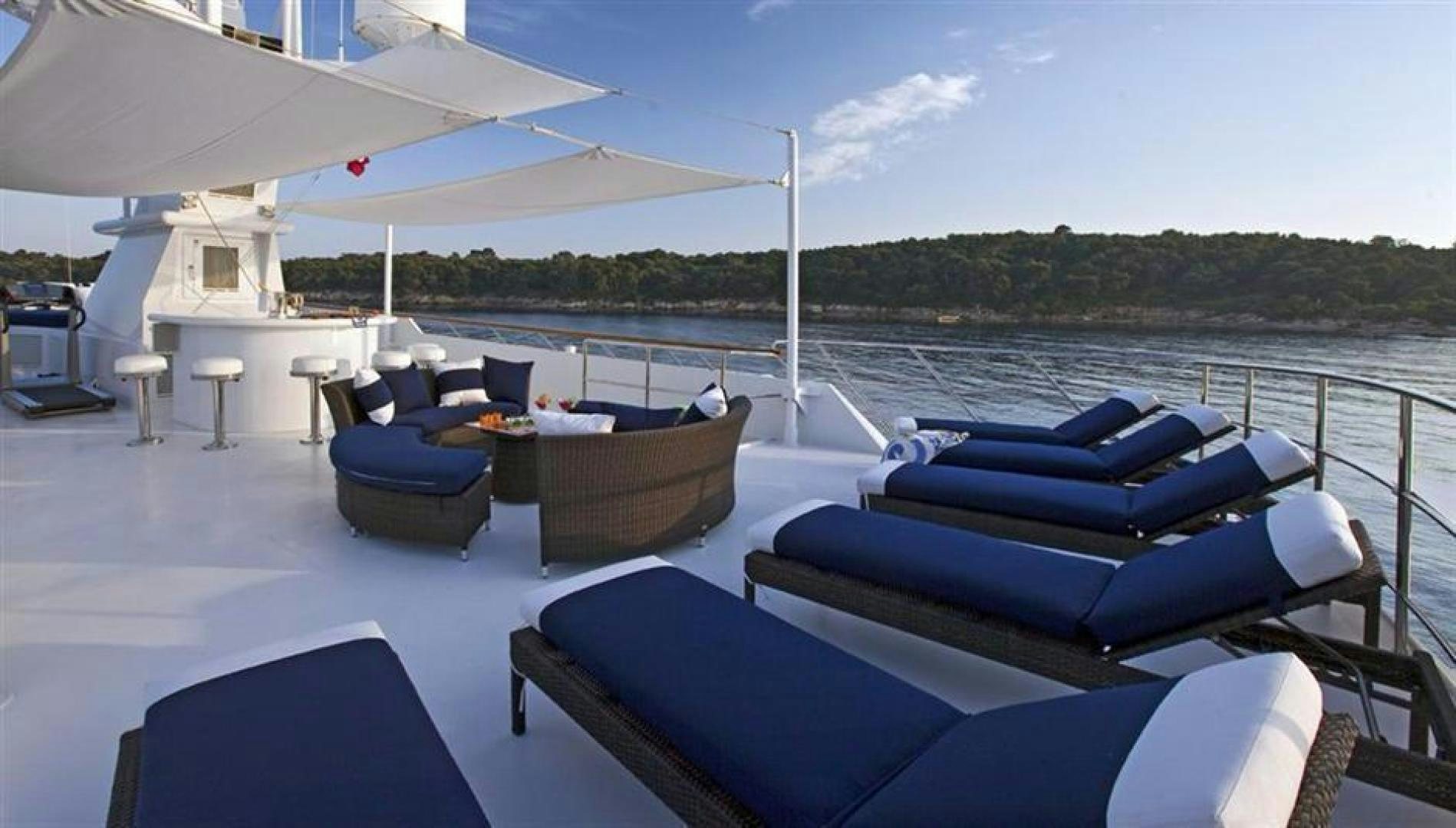 a boat on the water aboard AUDACIA Yacht for Sale