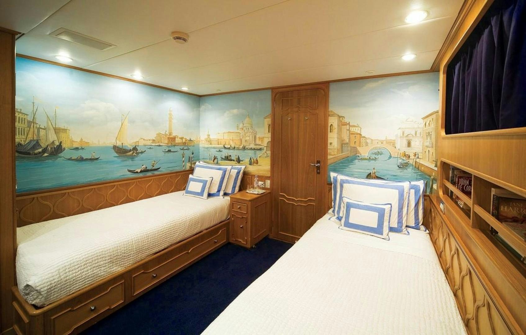 a room with a large pool aboard AUDACIA Yacht for Sale