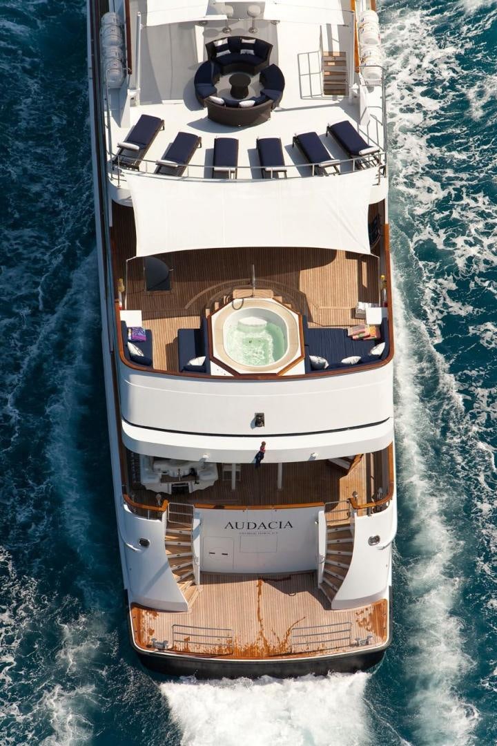 a ship in the water aboard AUDACIA Yacht for Sale
