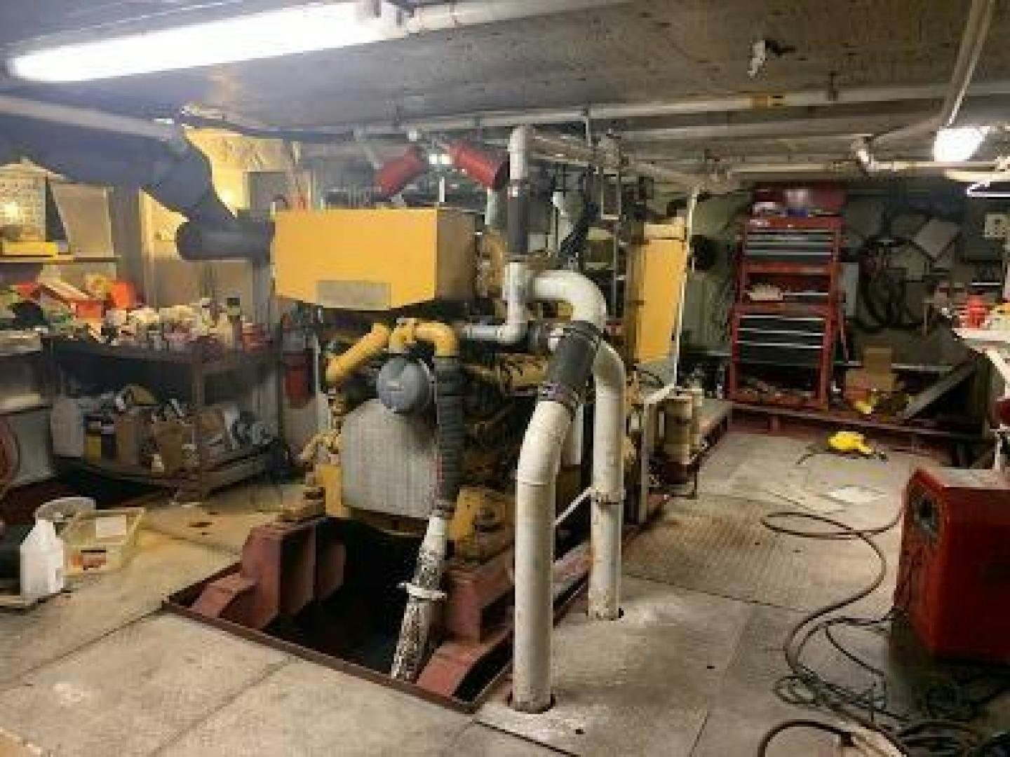 a factory with machinery aboard No Name Yacht for Sale