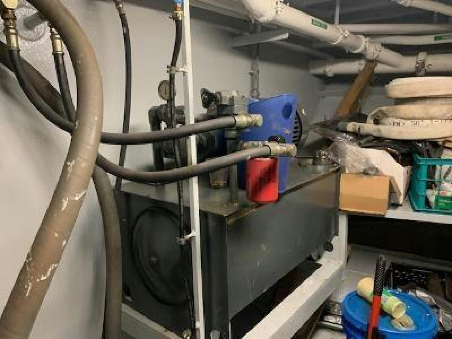 a machine with pipes aboard No Name Yacht for Sale