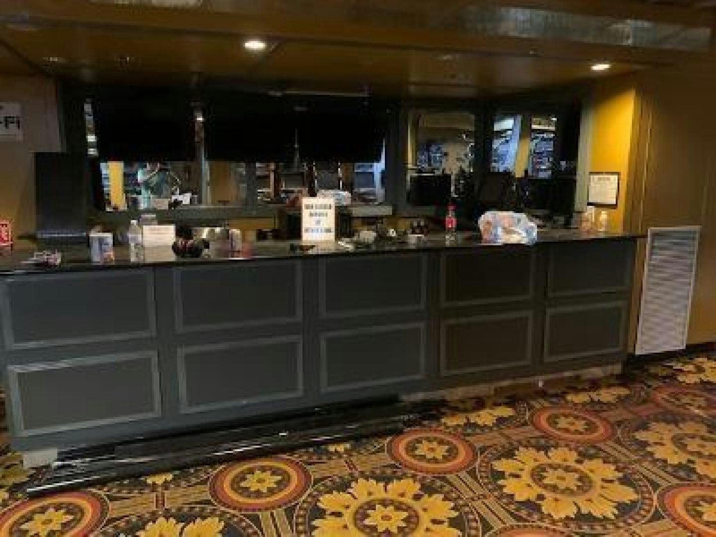 a large kitchen with a counter aboard No Name Yacht for Sale