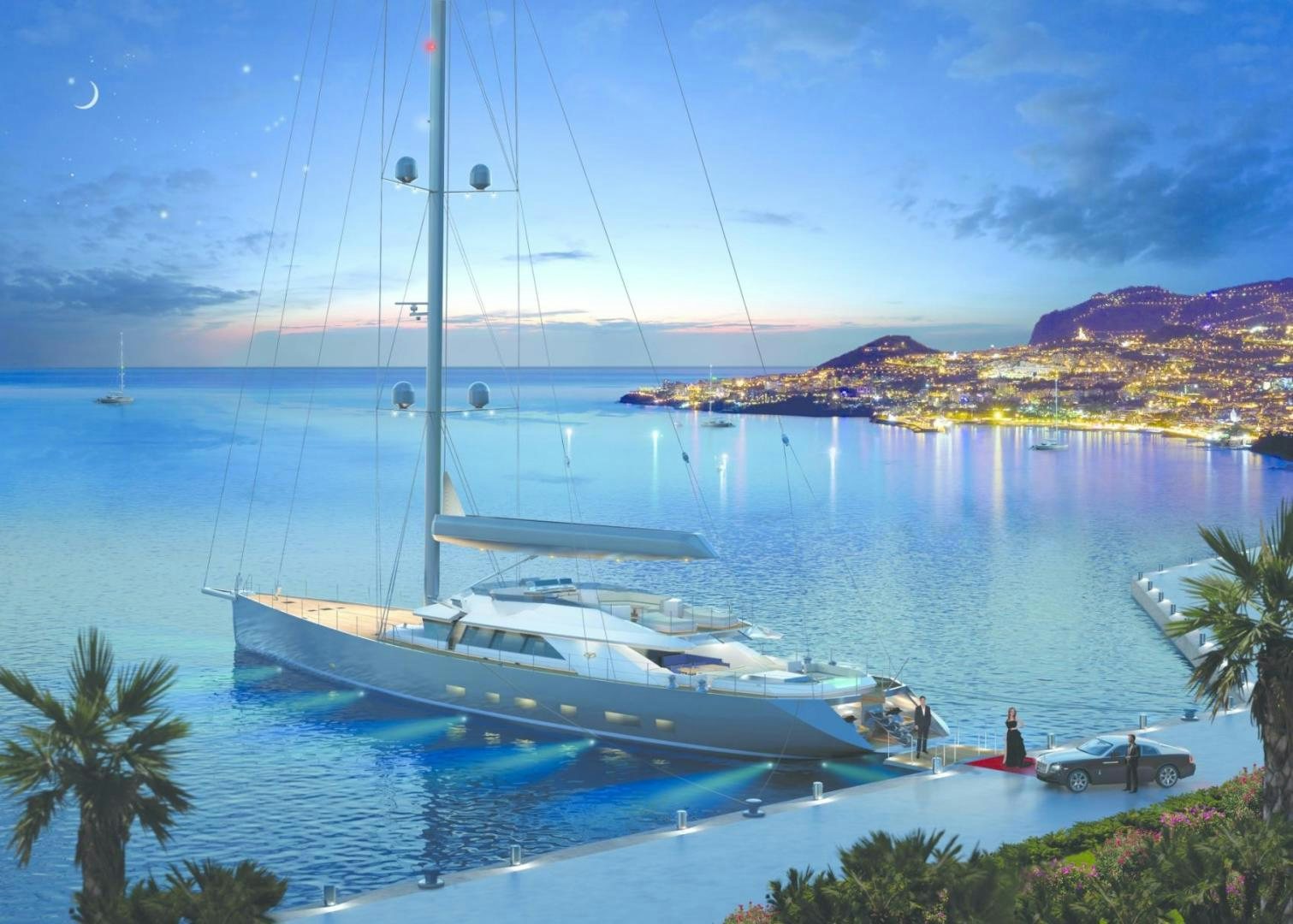 a boat in the water aboard TROY Yacht for Sale