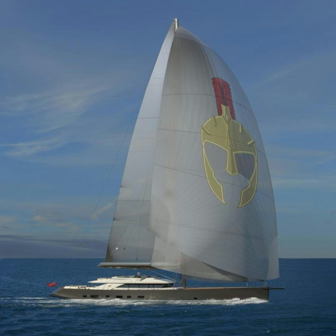 a sailboat on the water aboard TROY Yacht for Sale
