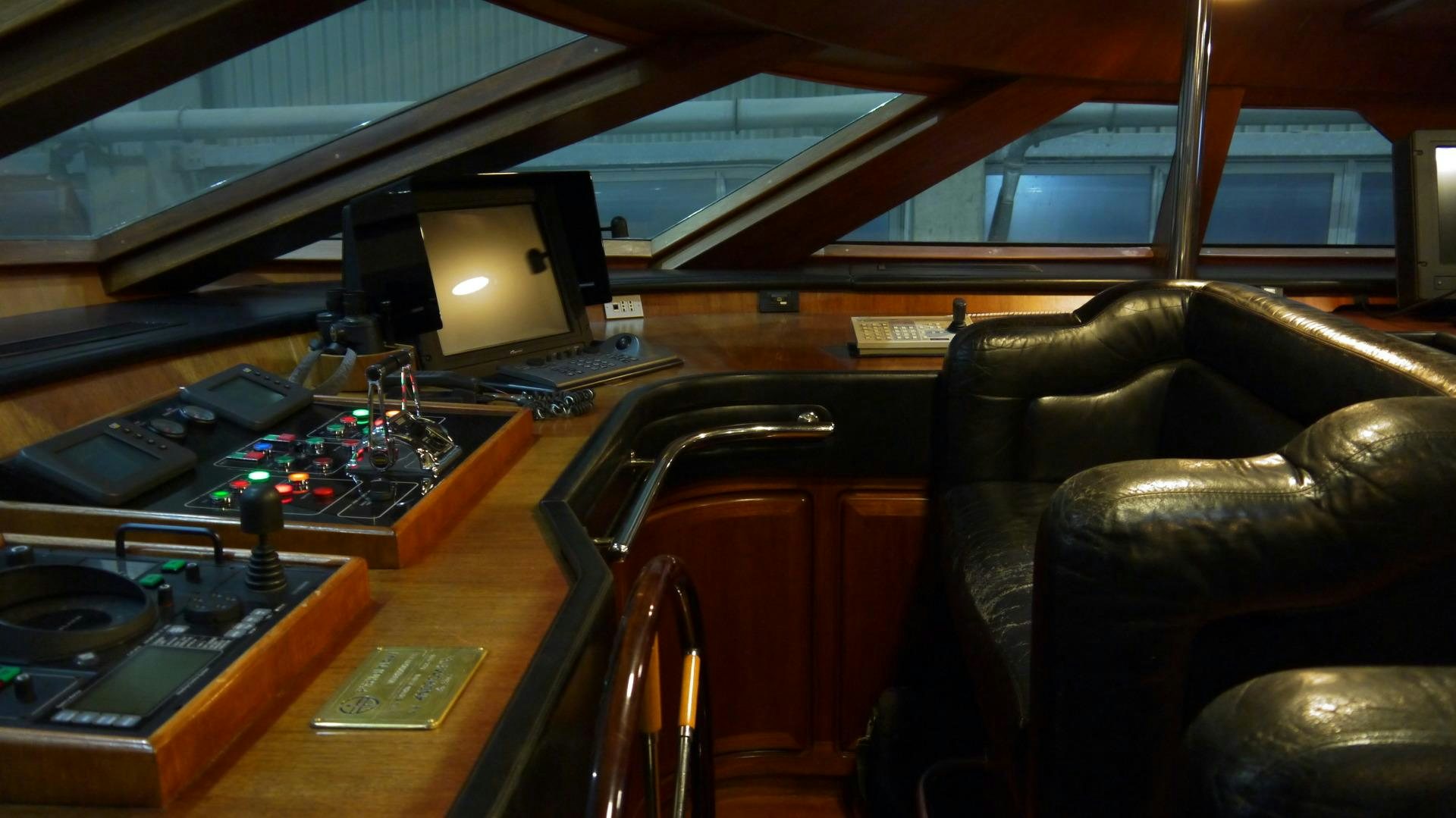 a room with a computer and a desk aboard ANDROMEDA LA DEA Yacht for Sale