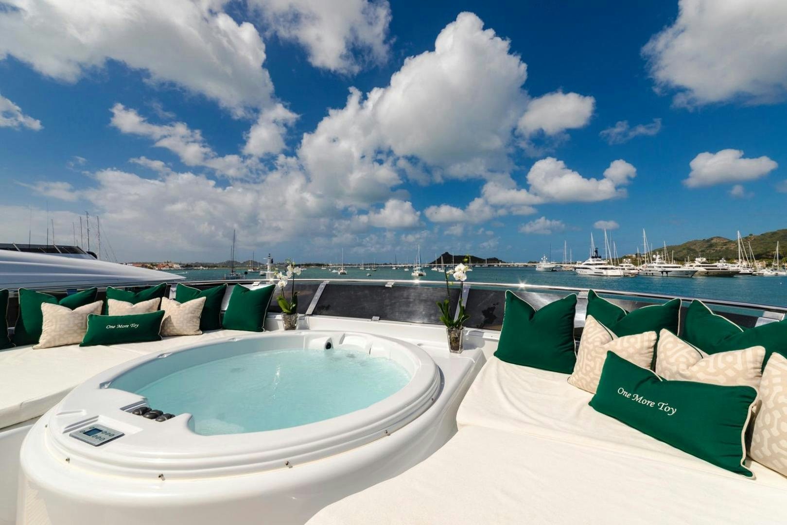 a pool on a balcony aboard POPEYE Yacht for Sale