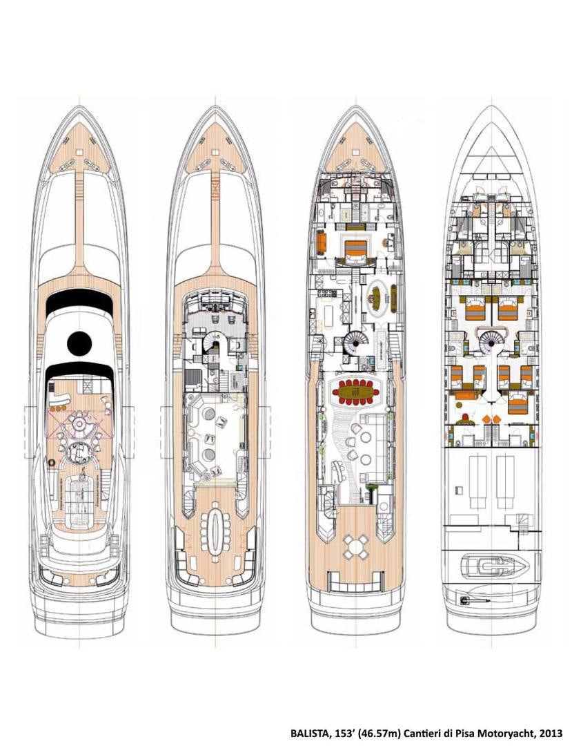 diagram aboard BALISTA Yacht for Sale