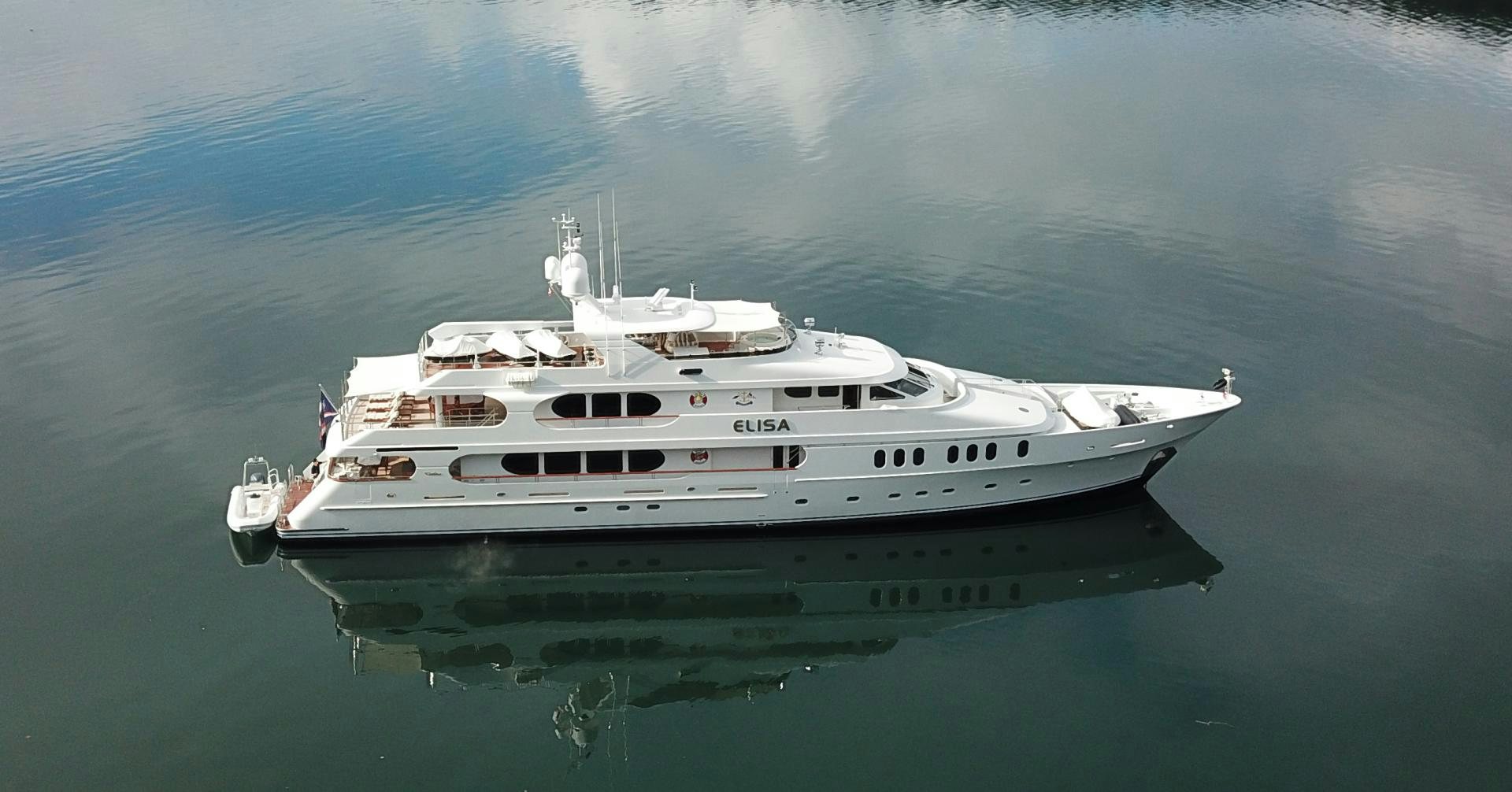 a white boat in the water aboard ARTEMIS Yacht for Sale