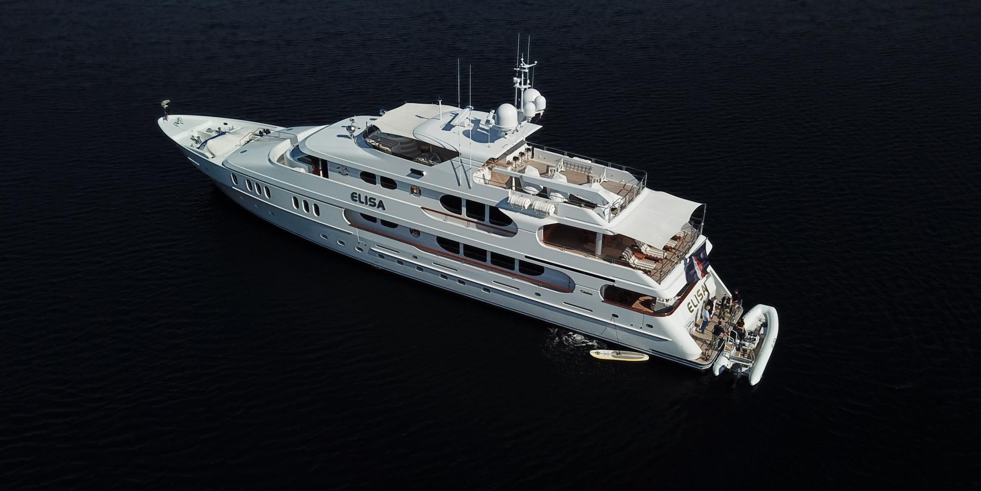 a white yacht in the water aboard ARTEMIS Yacht for Sale