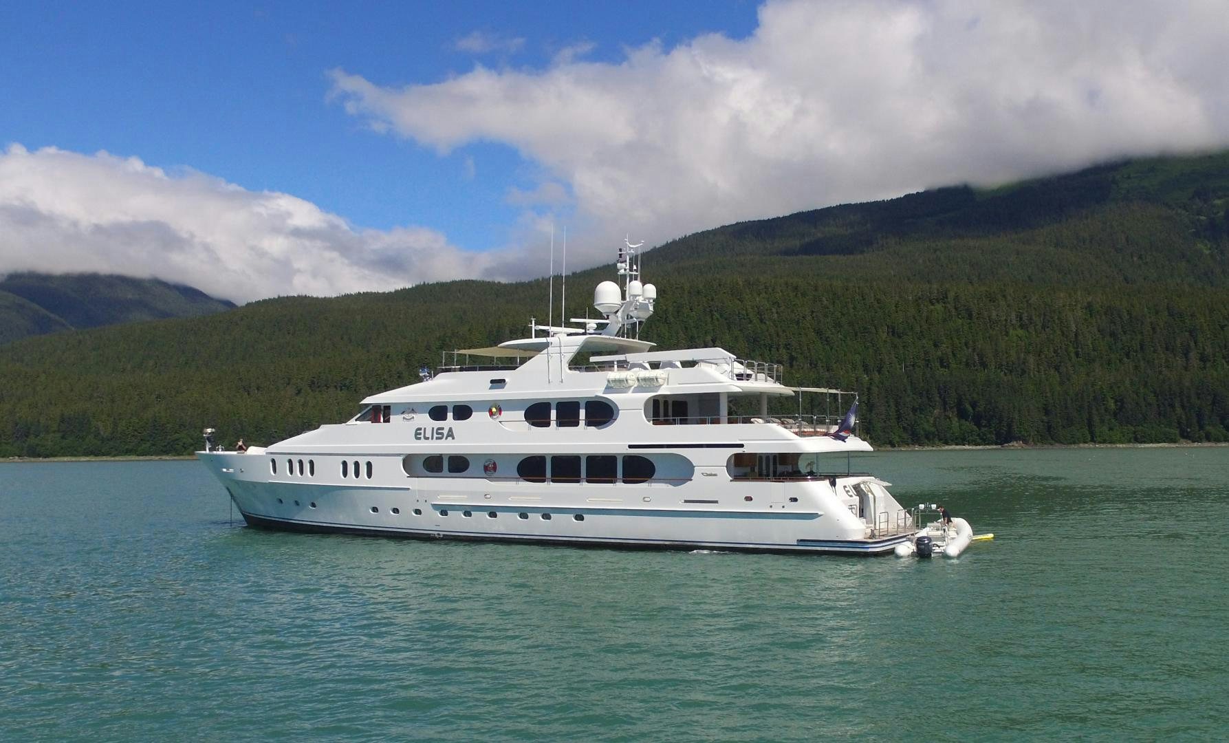 a white boat on water aboard ARTEMIS Yacht for Sale