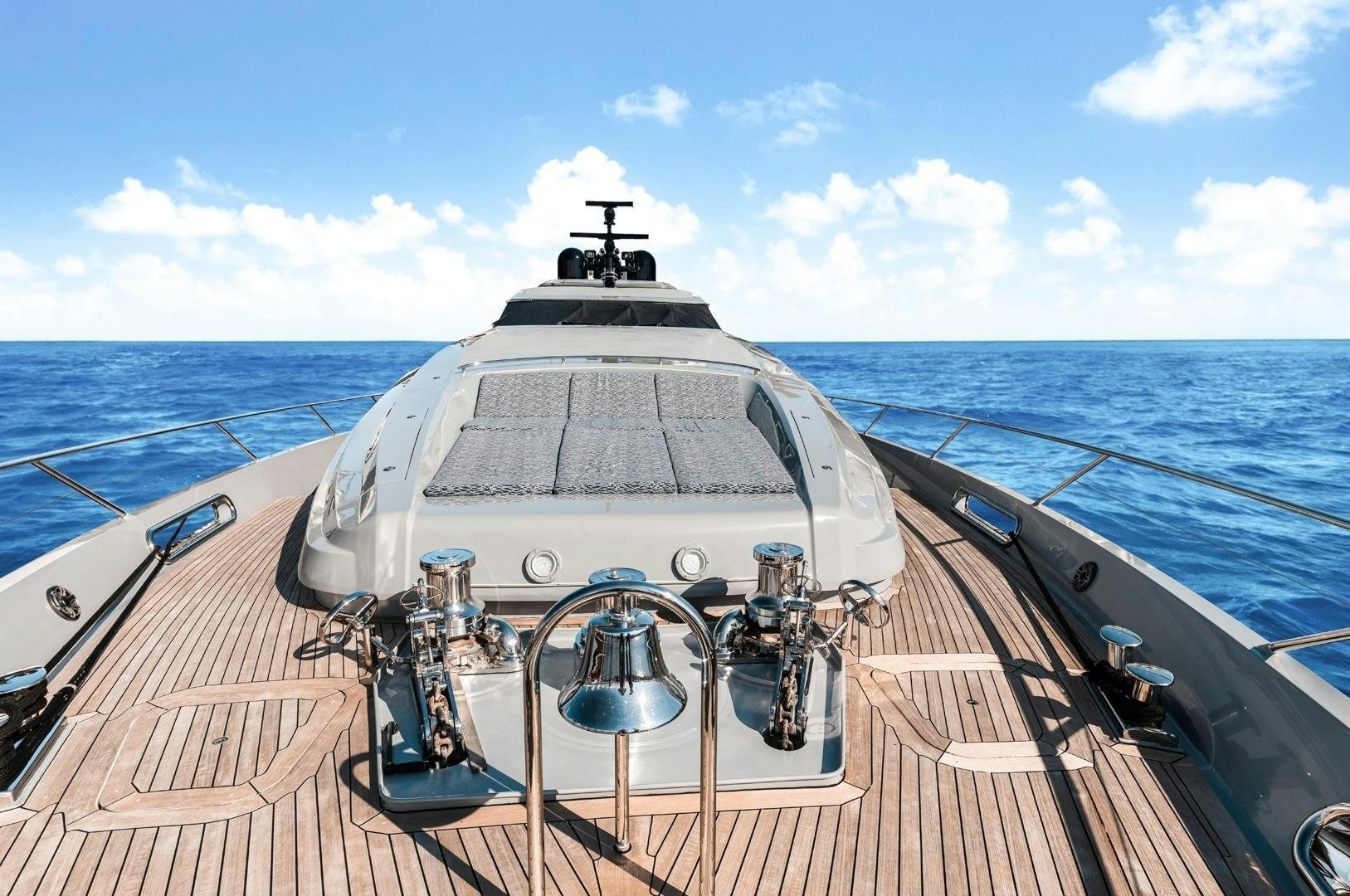 a boat on a deck aboard AQUANOVA Yacht for Sale