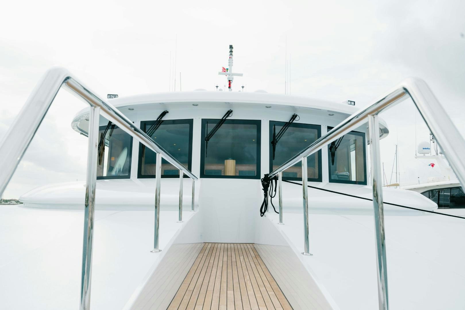 a boat on a dock aboard EXCELLENCE Yacht for Sale