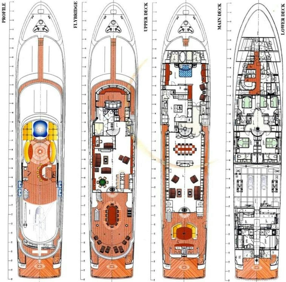 diagram aboard EXCELLENCE Yacht for Sale