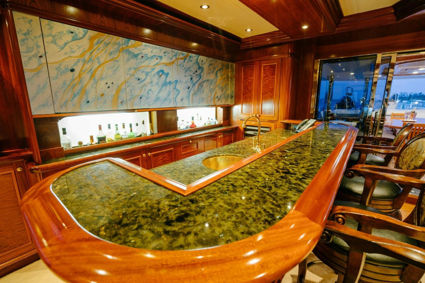a large indoor pool aboard EXCELLENCE Yacht for Sale