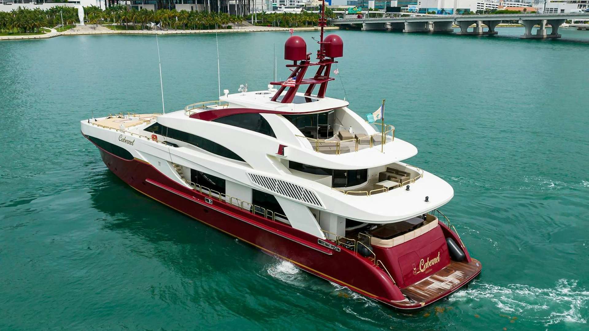 a boat on the water aboard CABERNET Yacht for Sale