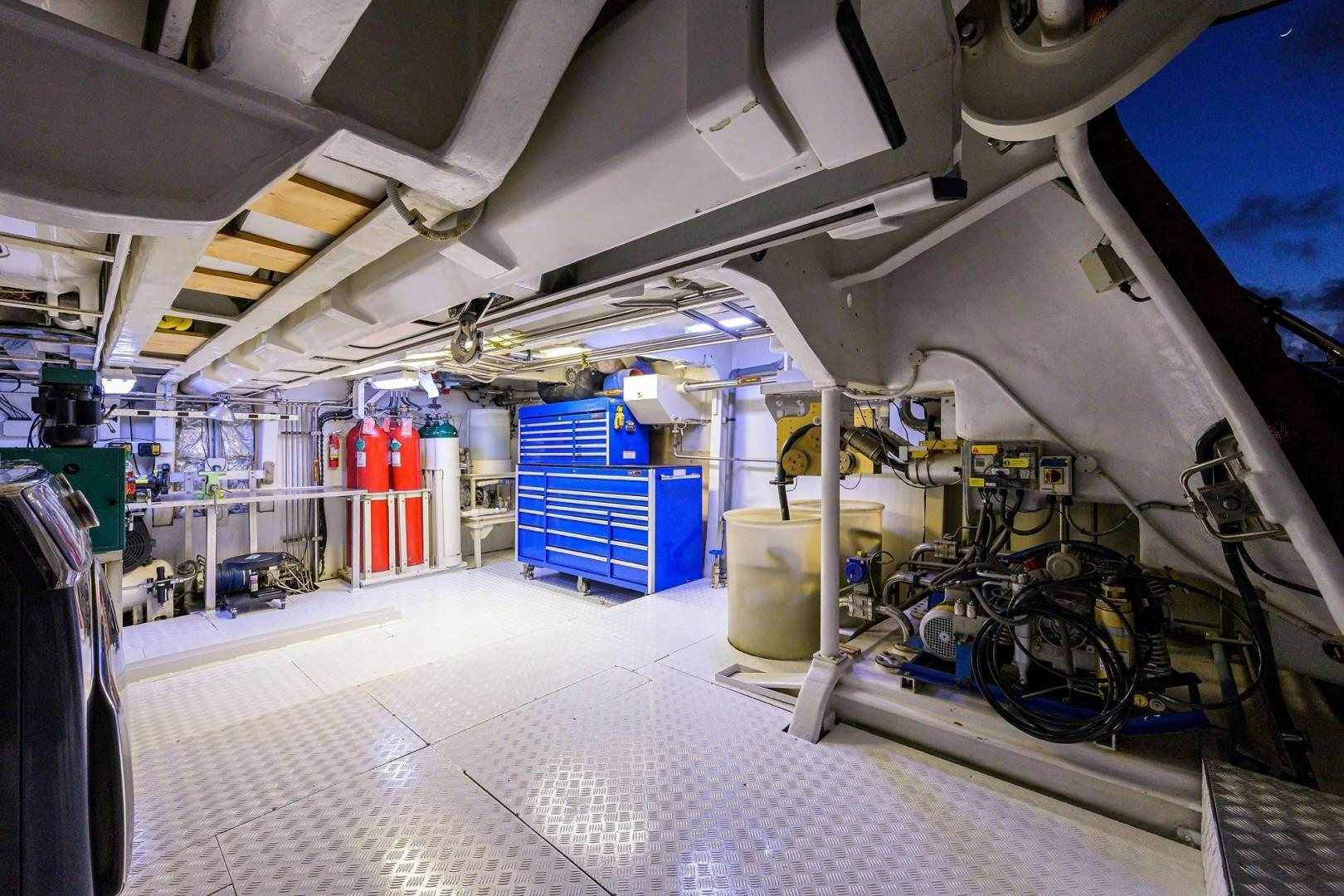 a large factory with machinery aboard CABERNET Yacht for Sale