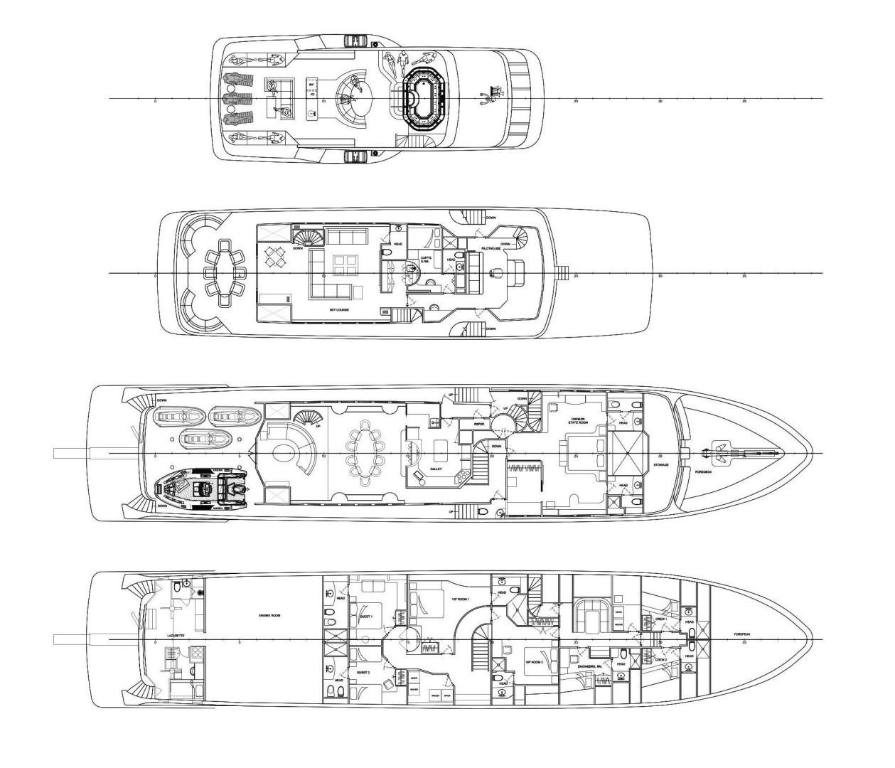 diagram aboard GRAND ILLUSION Yacht for Sale