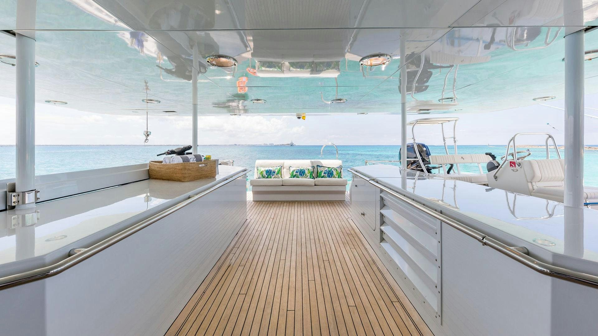 a boat on the water aboard AT LAST Yacht for Sale