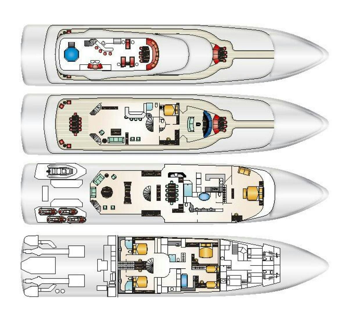 diagram aboard AT LAST Yacht for Sale