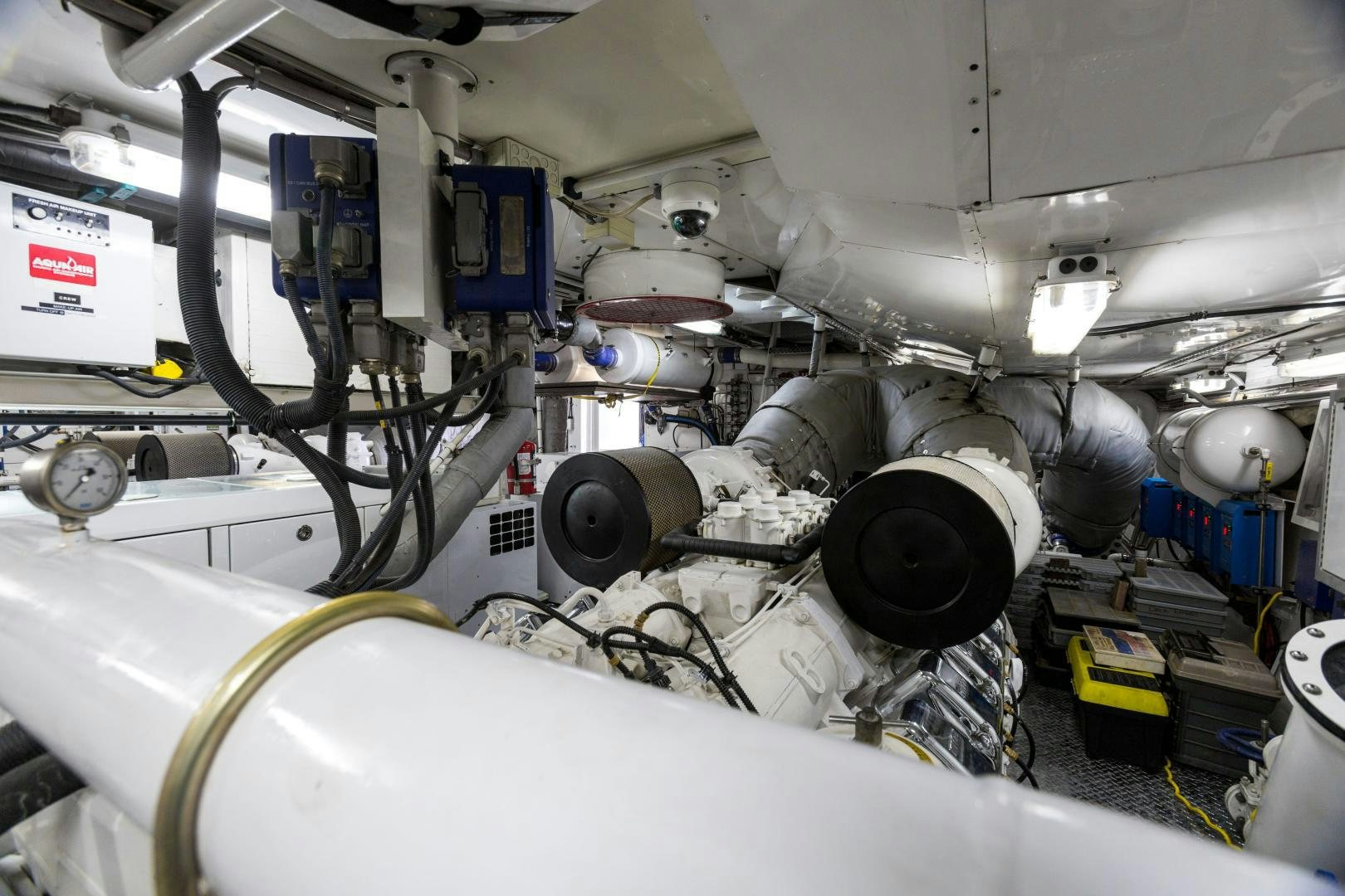 a close-up of a machine aboard AT LAST Yacht for Sale