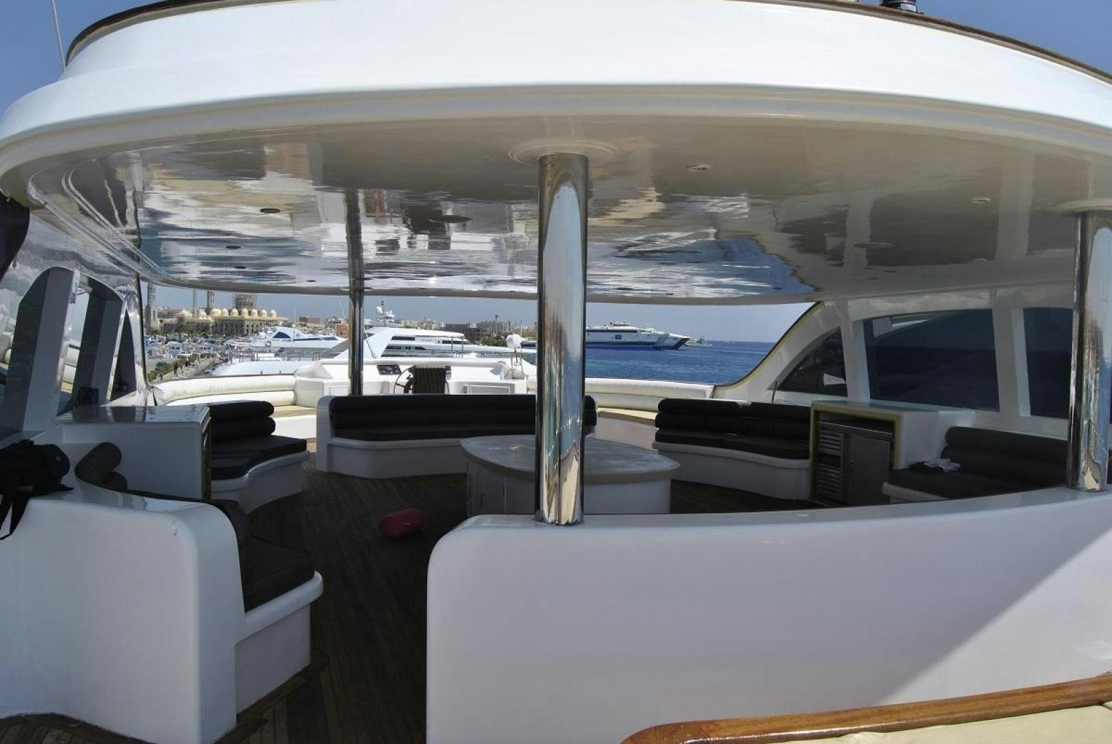 inside of a car aboard NO NAME Yacht for Sale