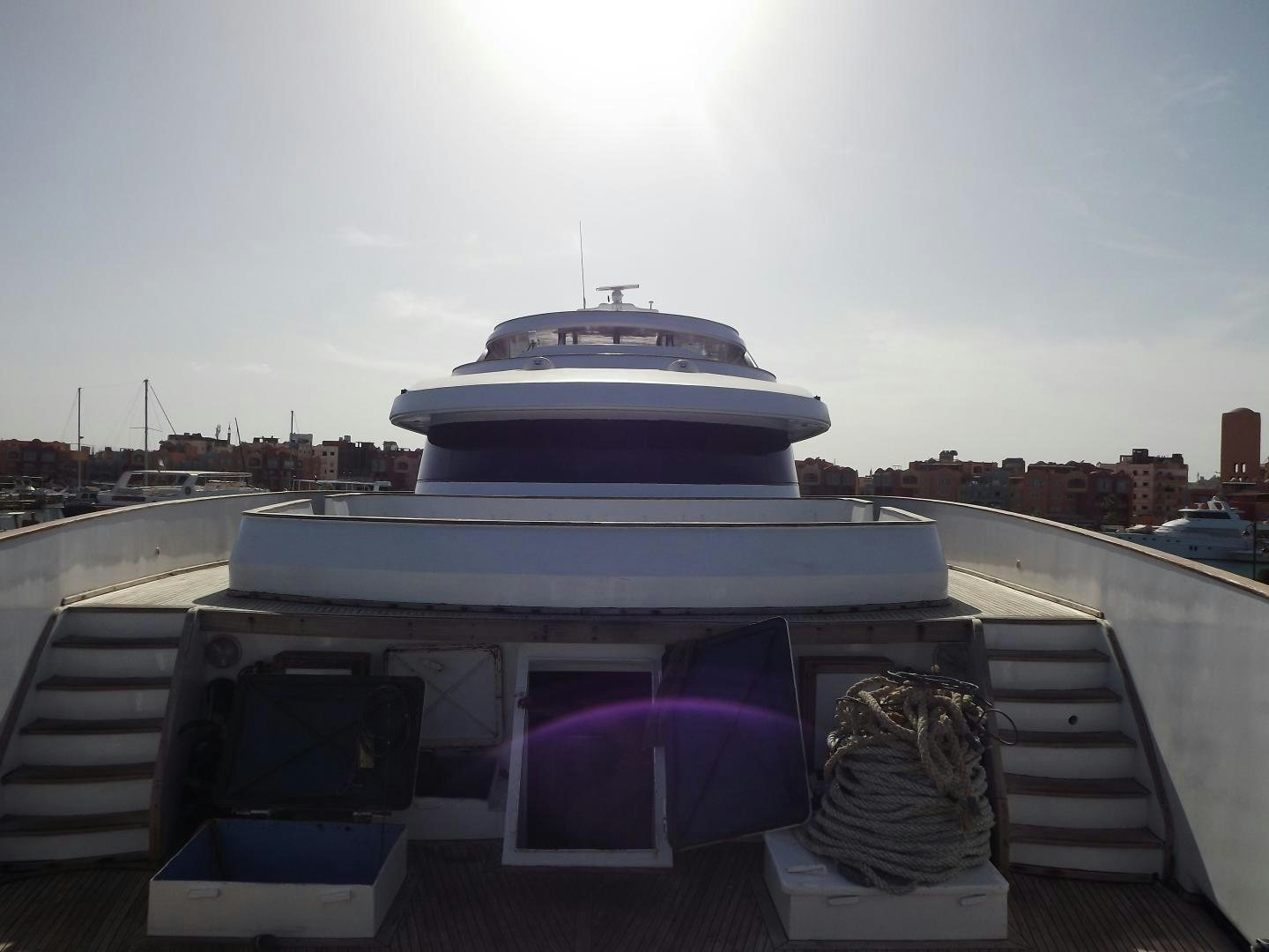 a boat on a deck aboard NO NAME Yacht for Sale
