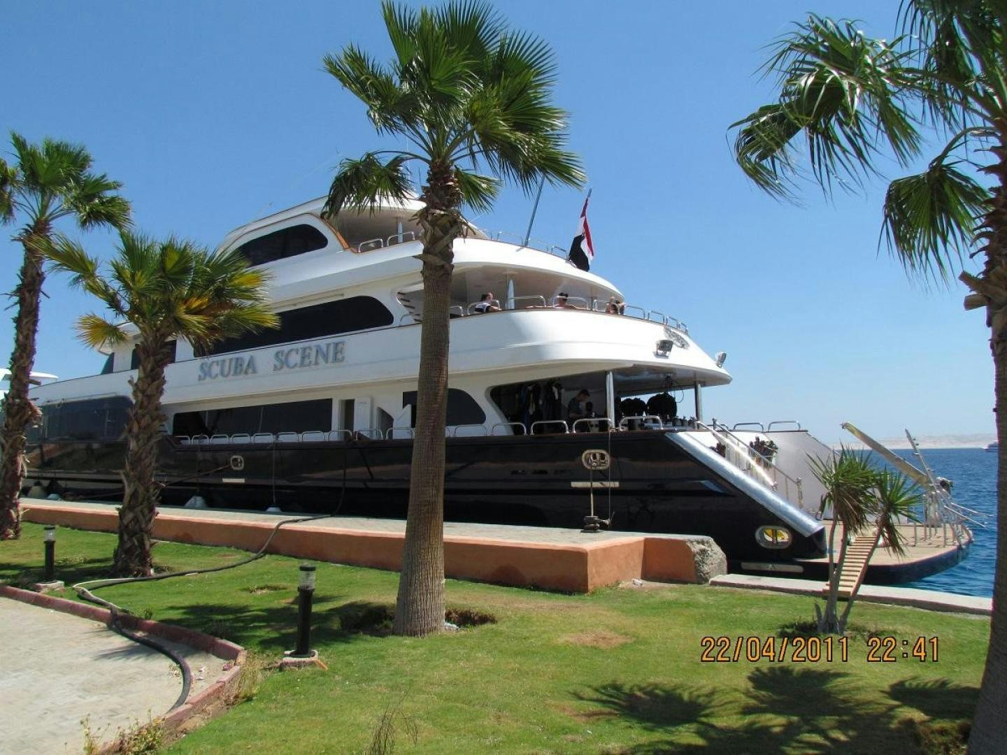 a boat parked on the side of a road aboard NO NAME Yacht for Sale