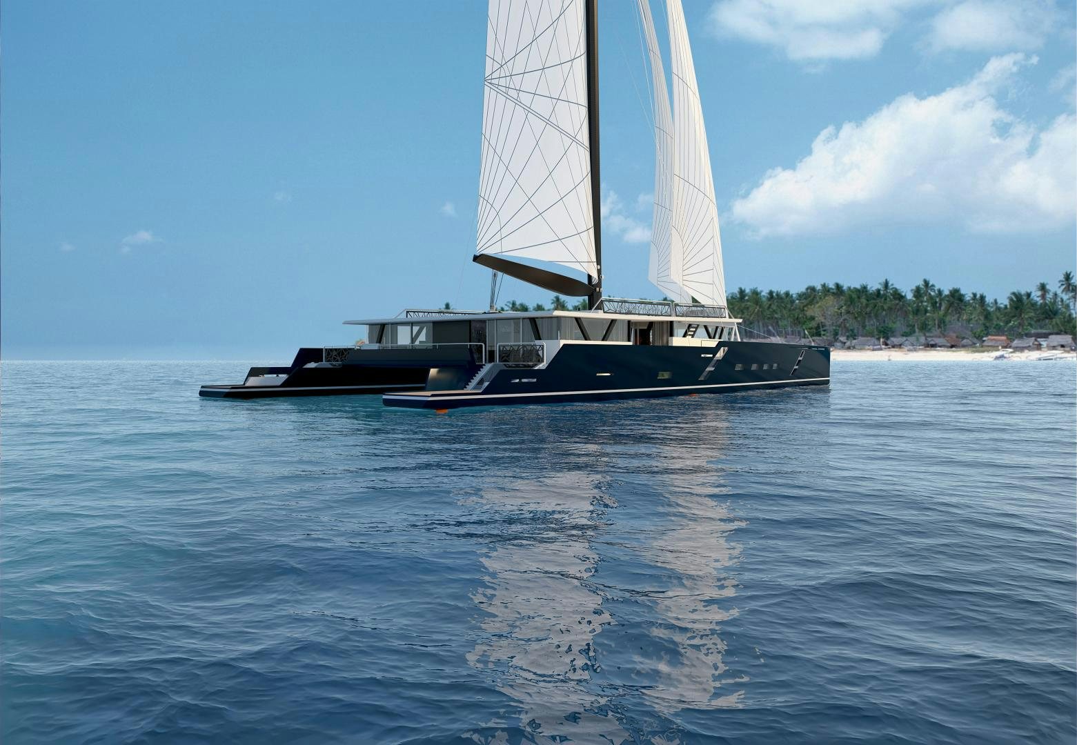 a boat on the water aboard SEA VOYAGER 143 Yacht for Sale