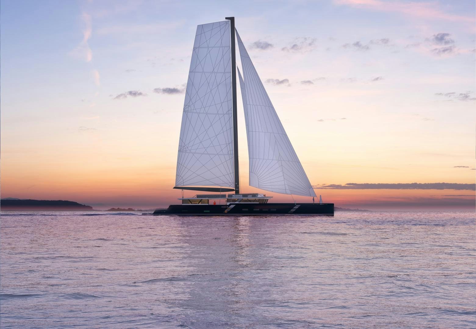 a sailboat on the water aboard SEA VOYAGER 143 Yacht for Sale