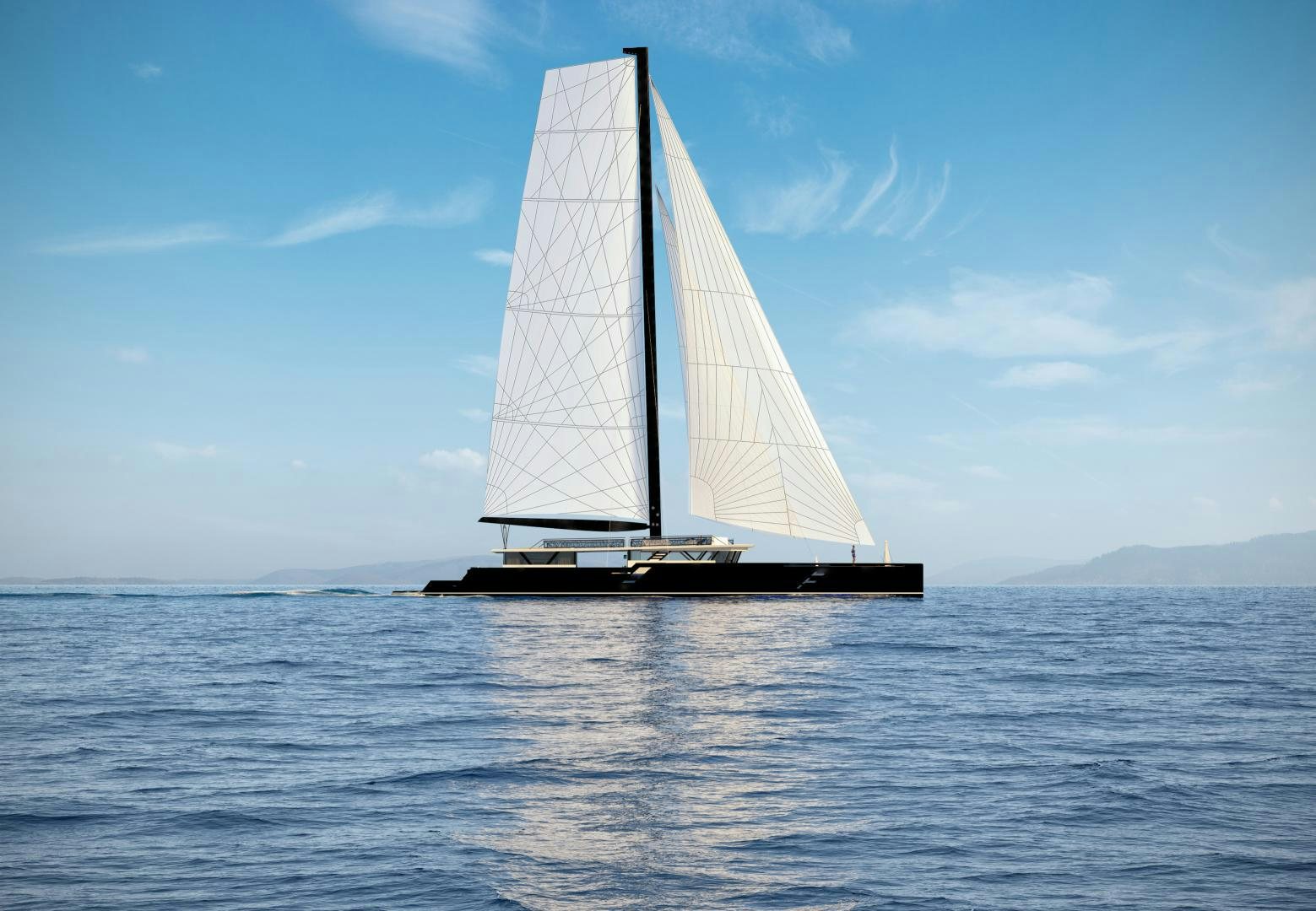 a sailboat on the water aboard SEA VOYAGER 143 Yacht for Sale