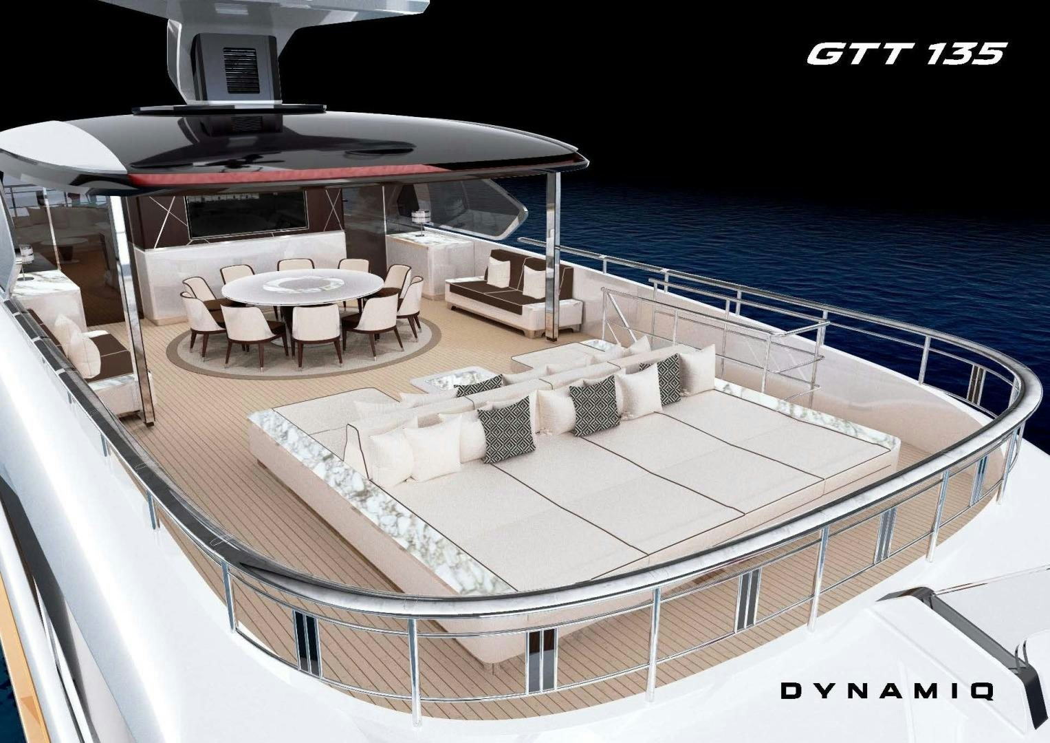 a boat on the water aboard GTT 140 Yacht for Sale