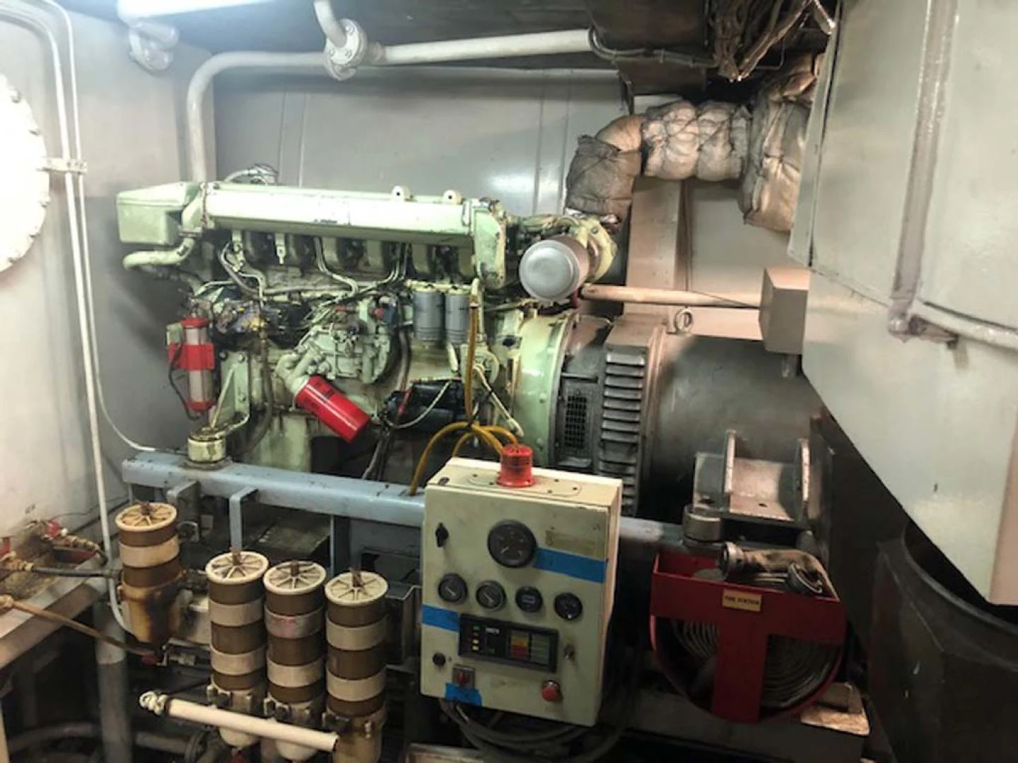 a machine with a large amount of pipes aboard GELLY Yacht for Sale
