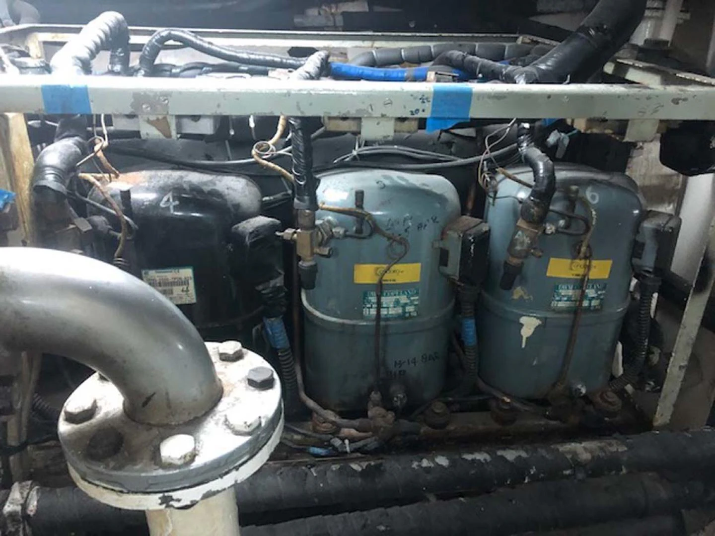 a machine with a large piece of metal aboard GELLY Yacht for Sale