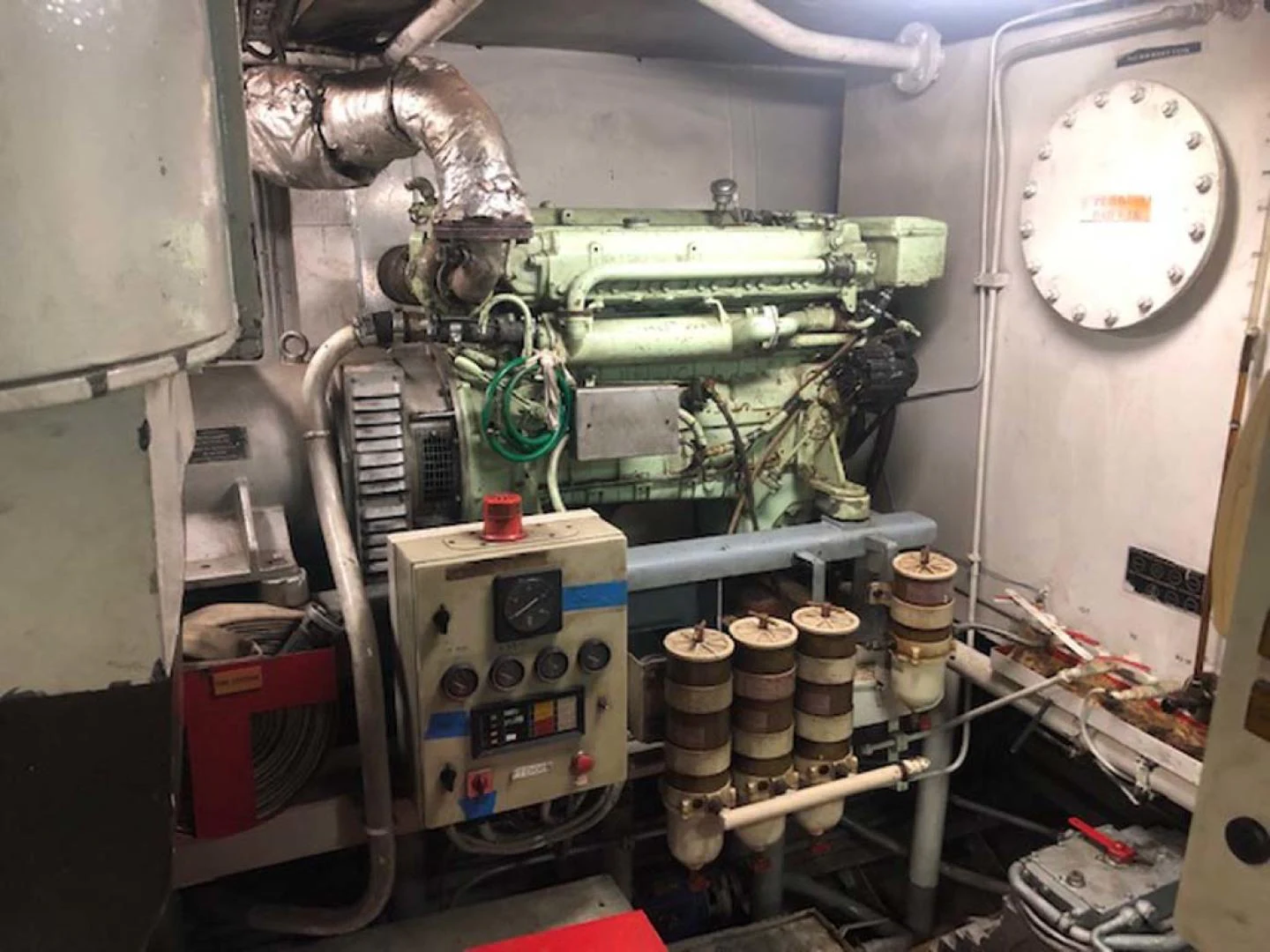 a close-up of a machine aboard GELLY Yacht for Sale