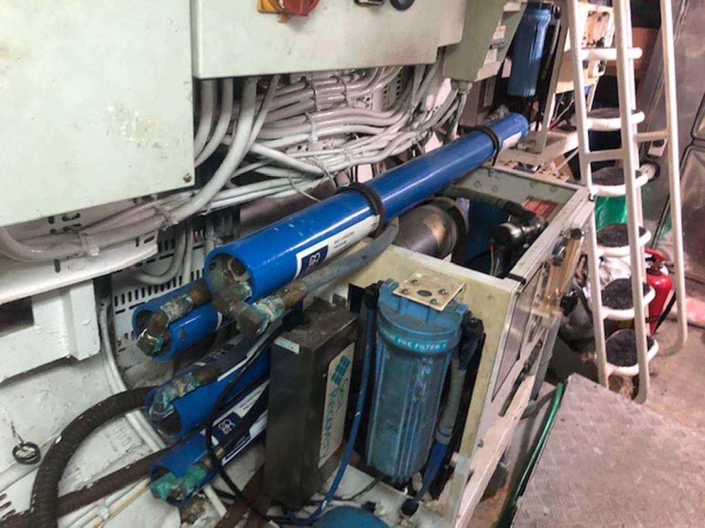 a machine with wires aboard GELLY Yacht for Sale