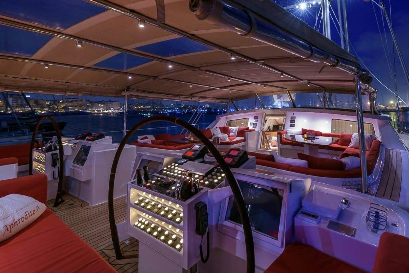 inside of a space ship aboard DELUSHA Yacht for Sale