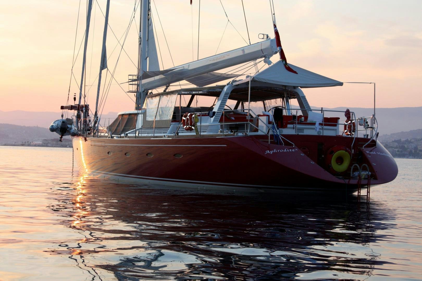 a boat on the water aboard DELUSHA Yacht for Sale