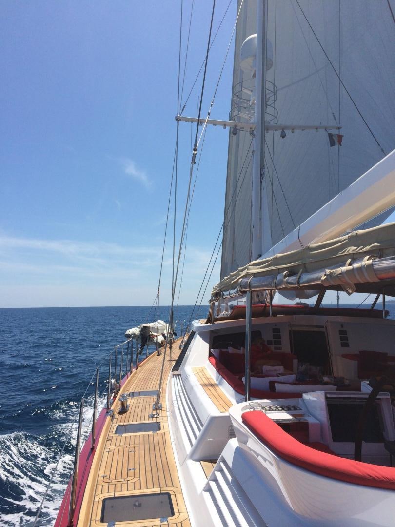 a boat on the water aboard DELUSHA Yacht for Sale