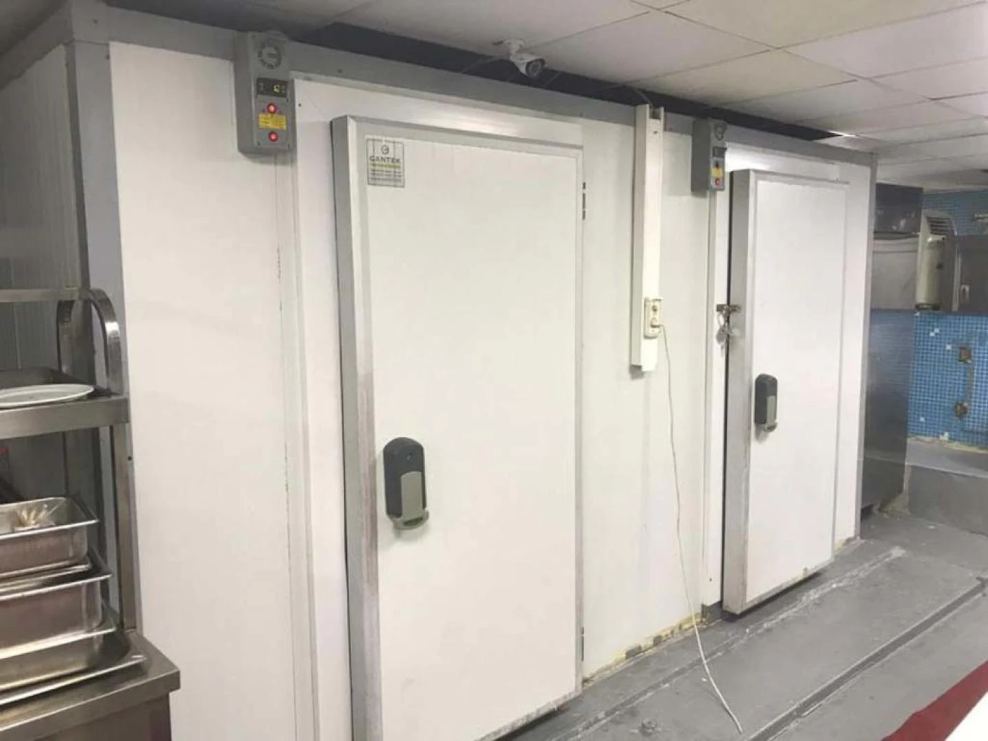 a room with a door and a glass wall aboard MY DREAM Yacht for Sale