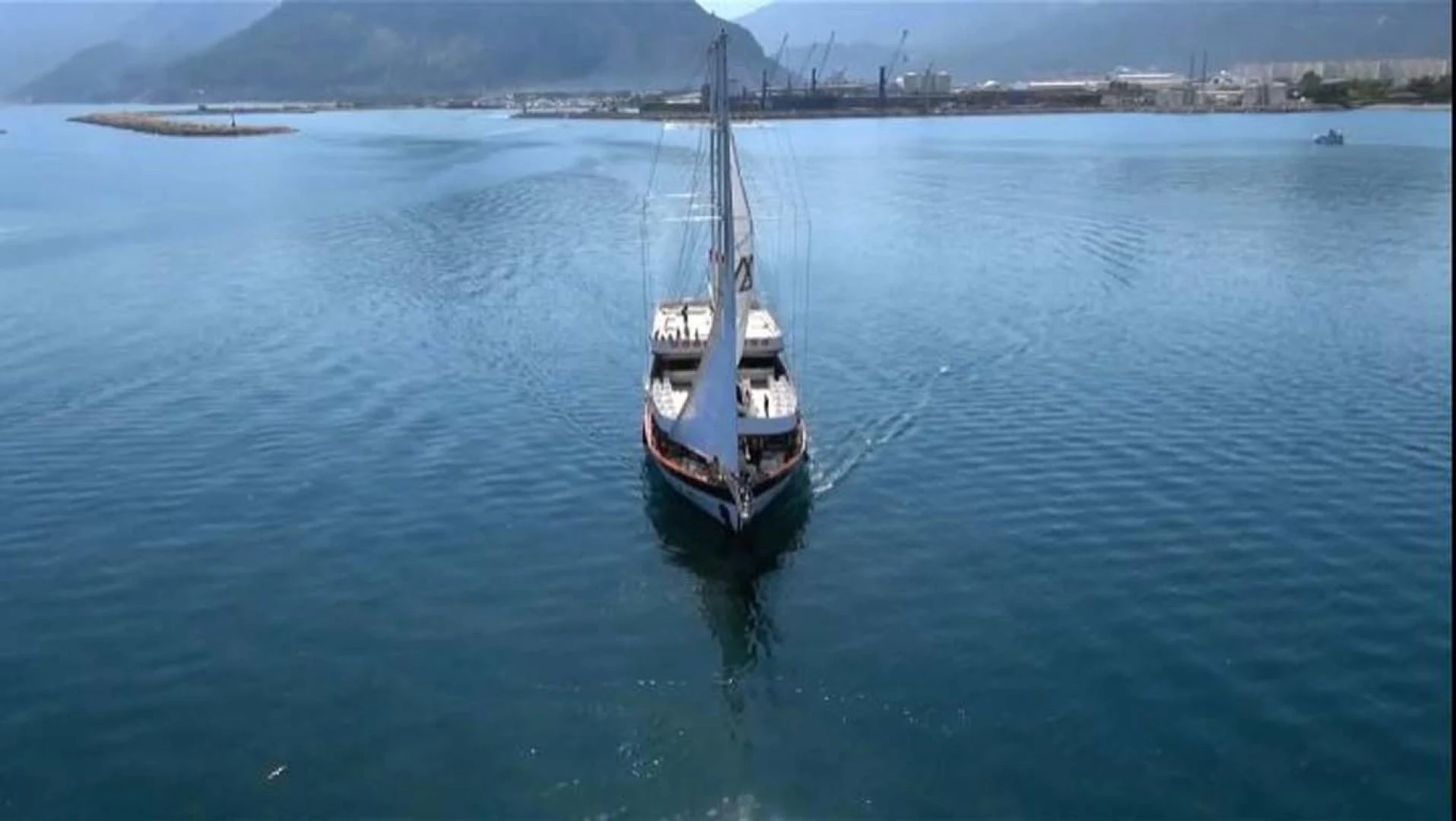 a boat in the water aboard MY DREAM Yacht for Sale