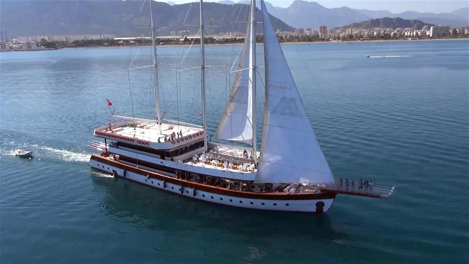 a boat on the water aboard MY DREAM Yacht for Sale