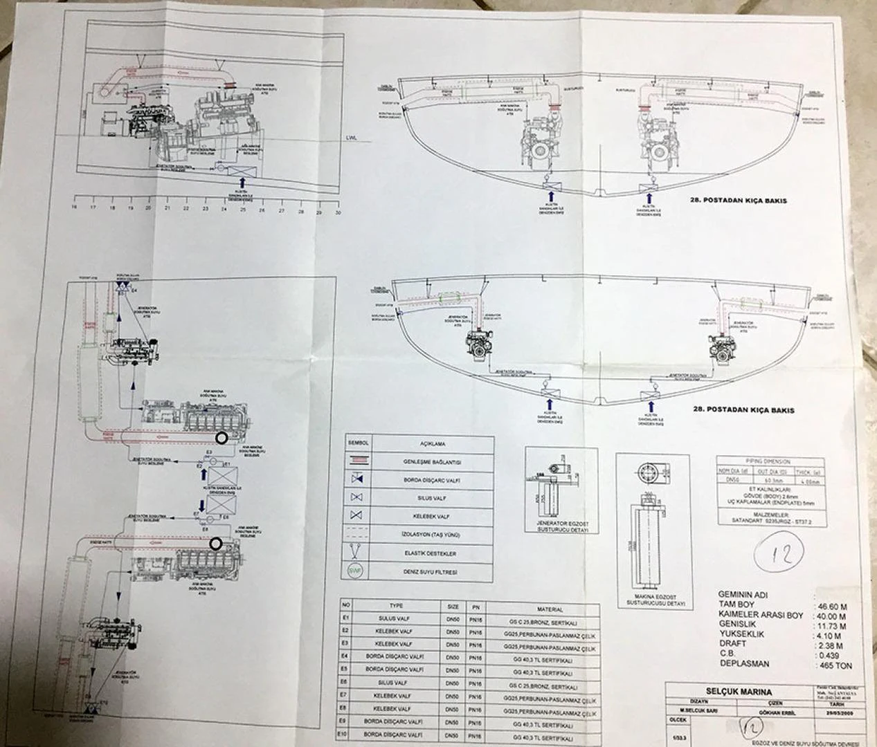 diagram, schematic aboard MY DREAM Yacht for Sale