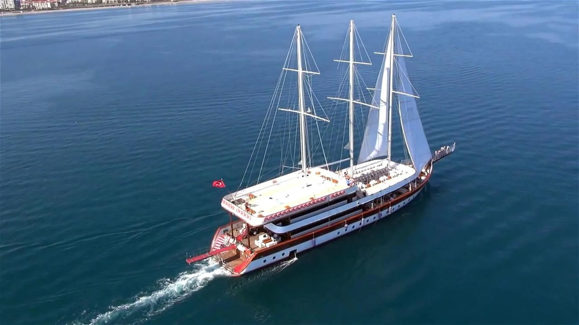 a boat on the water aboard MY DREAM Yacht for Sale