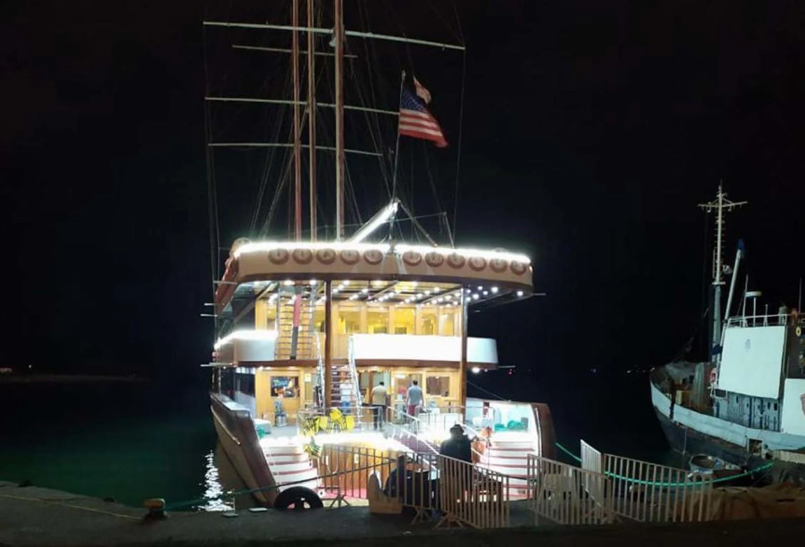 a boat on a dock aboard MY DREAM Yacht for Sale